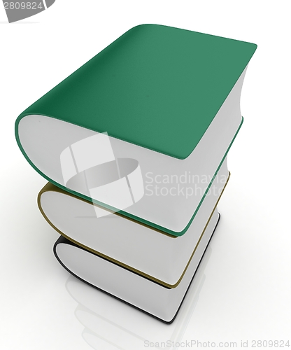 Image of Glossy Books Icon isolated on a white background