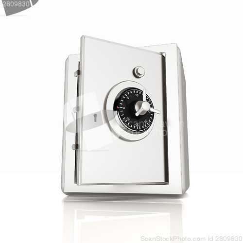 Image of Security metal safe with empty space inside 