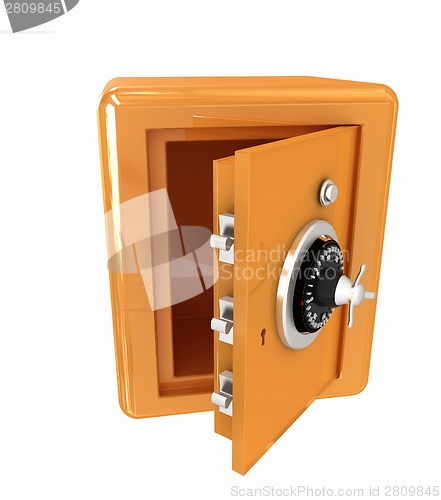 Image of Security metal safe with empty space inside 