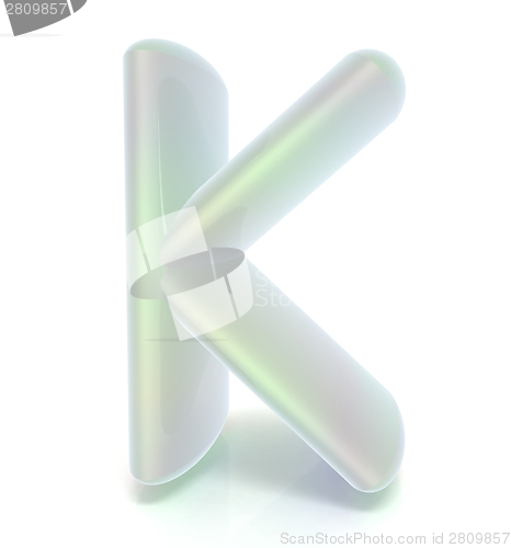 Image of Glossy alphabet. The letter "K"