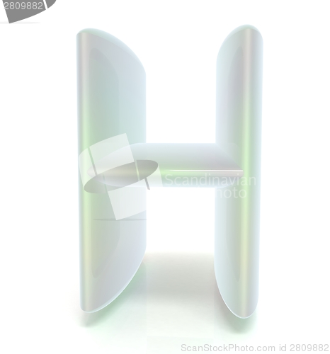 Image of Glossy alphabet. The letter "H"