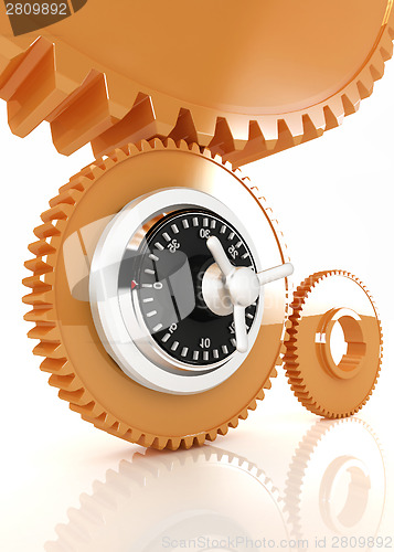 Image of gears with lock