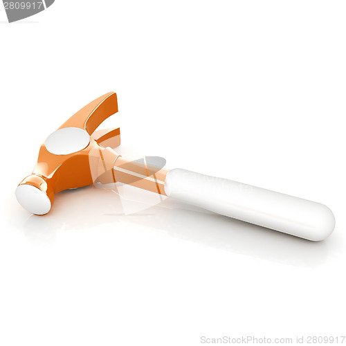 Image of Hammer on white background 