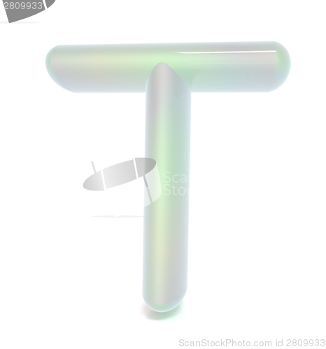 Image of Glossy alphabet. The letter "T"