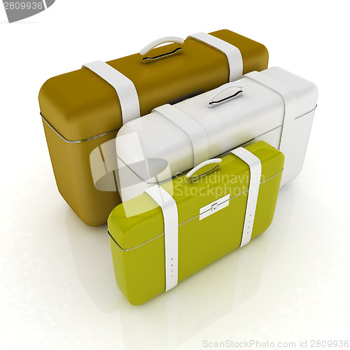 Image of travel bags on white 