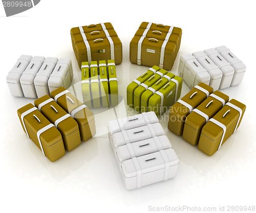 Image of travel bags on white 