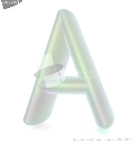 Image of Glossy alphabet. The letter "A"