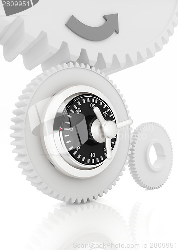 Image of gears with lock