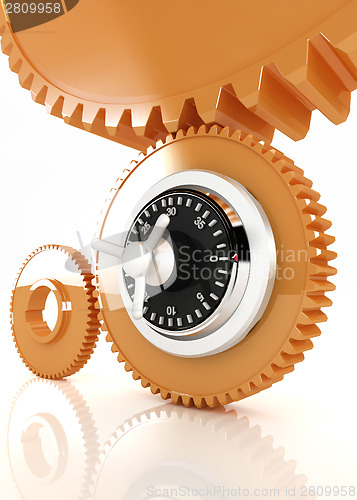 Image of gears with lock