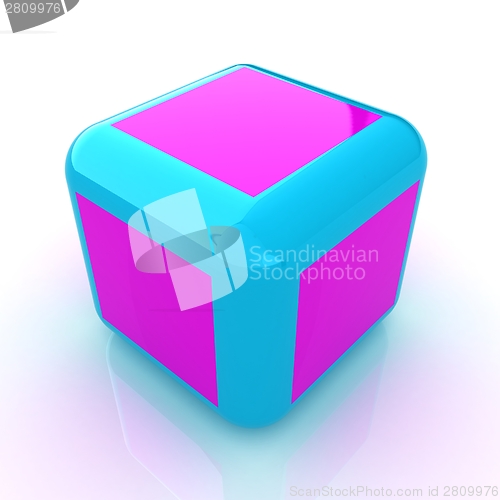 Image of Abstract colorfull block 3d