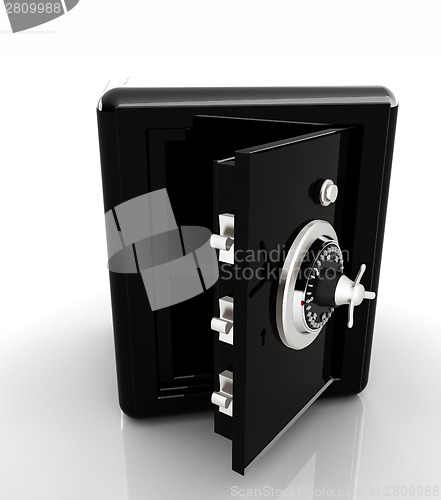 Image of Security metal safe with empty space inside 