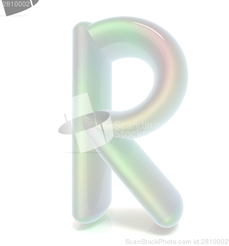 Image of Glossy alphabet. The letter "R"
