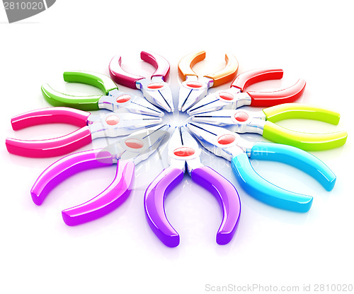 Image of colorful pliers to work