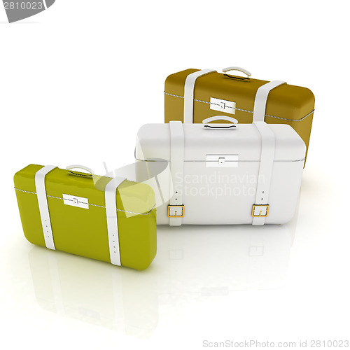 Image of travel bags on white 