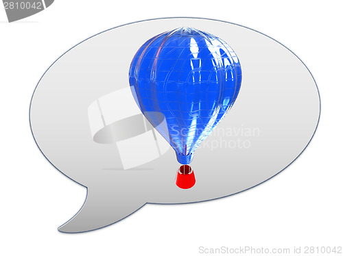 Image of messenger window icon and Hot Air Balloons with Gondola
