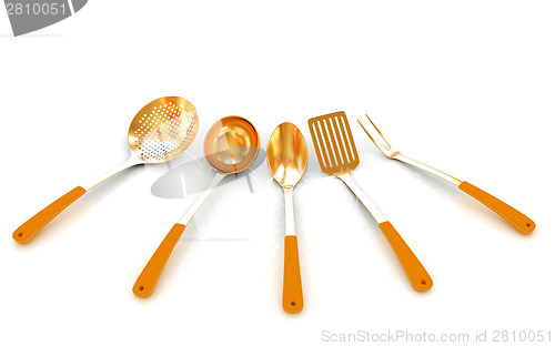 Image of cutlery on white background 