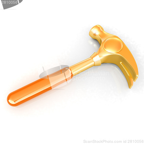 Image of Hammer on white background 