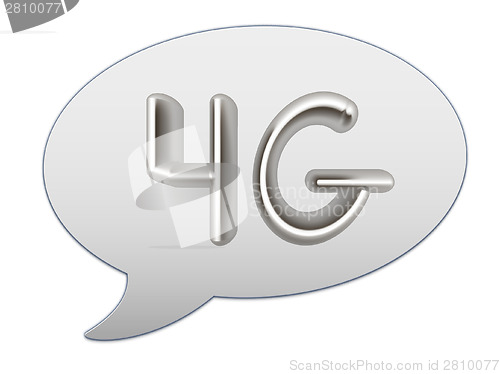 Image of messenger window icon. 4g modern internet network