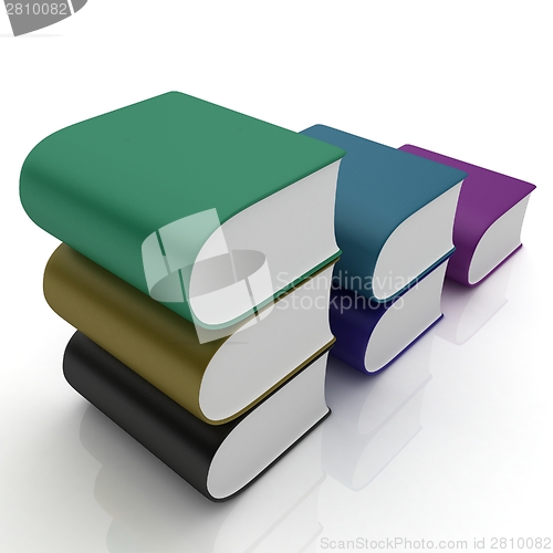 Image of Glossy Books Icon isolated on a white background