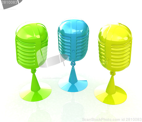 Image of 3d rendering of a microphones