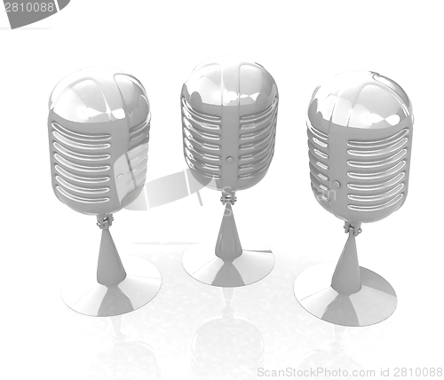 Image of 3d rendering of a microphones