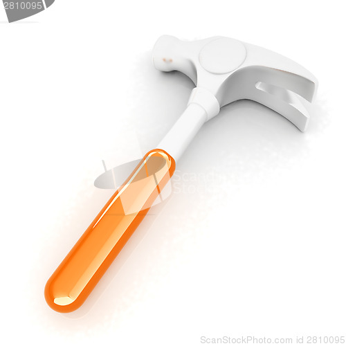 Image of Hammer on white background 