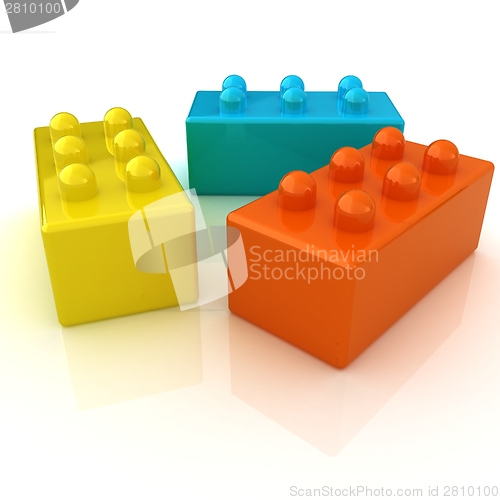 Image of Building blocks on white 
