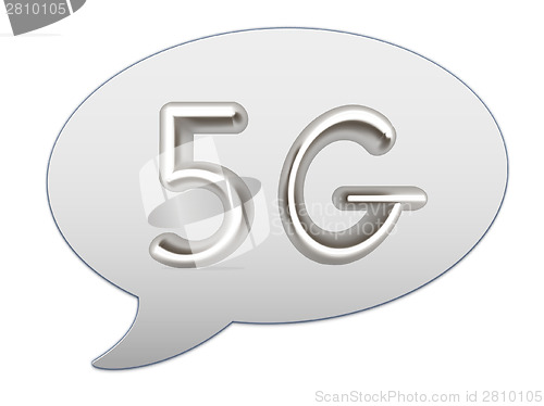 Image of messenger window icon. 5g modern internet network