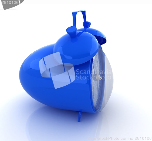 Image of alarm clock 3d illustration isolated on white 