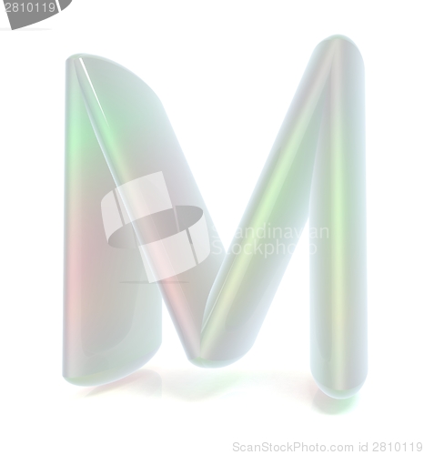 Image of Glossy alphabet. The letter "M"