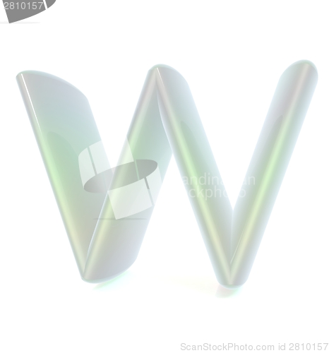 Image of Glossy alphabet. The letter "W"