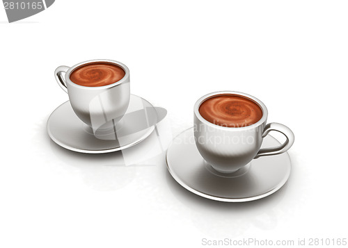 Image of Coffee cups on saucer