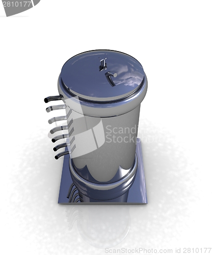 Image of 3d abstract metal pressure vessel