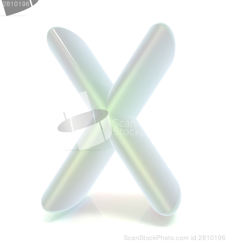 Image of Glossy alphabet. The letter "X"