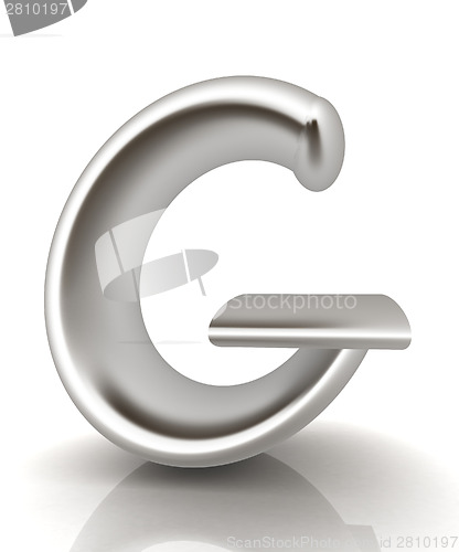 Image of 3D metall letter "G"