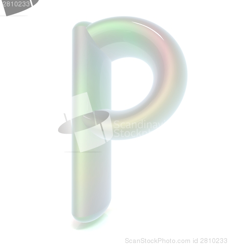 Image of Glossy alphabet. The letter "P"