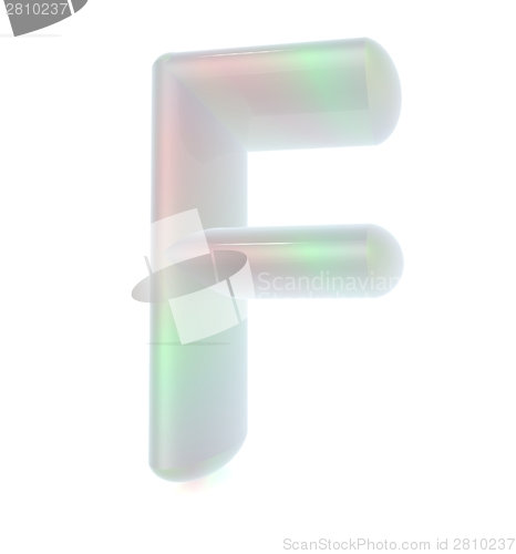 Image of Glossy alphabet. The letter "F"