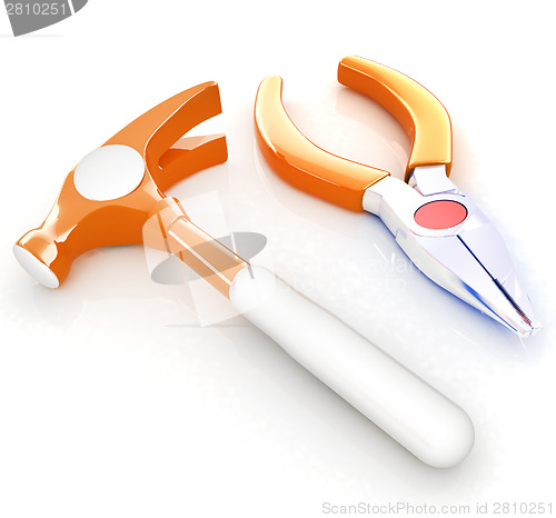 Image of pliers and hammer