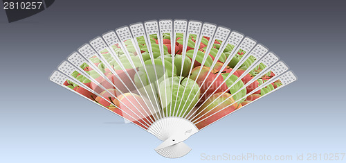 Image of Colorful hand fan