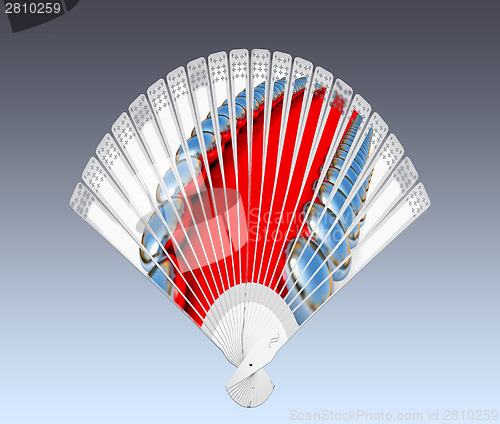 Image of Colorful hand fan 