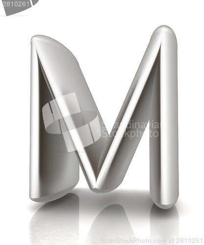Image of 3D metall letter "M"