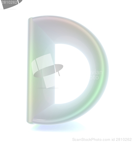 Image of Glossy alphabet. The letter "D"