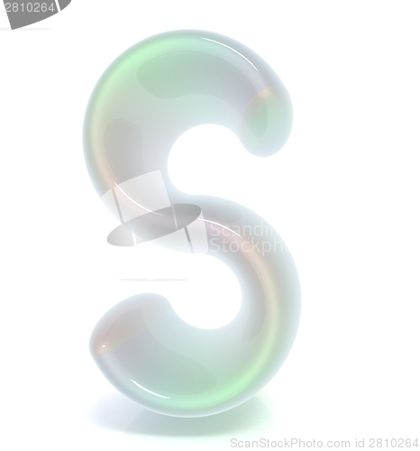 Image of Glossy alphabet. The letter "S"