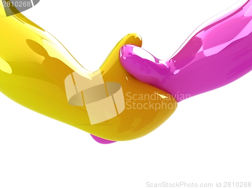 Image of Handshake. Glossy icon