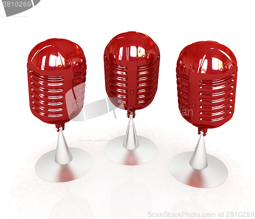 Image of 3d rendering of a microphones