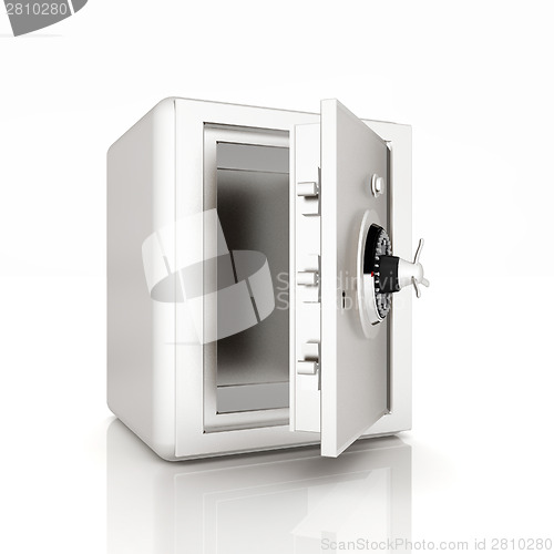 Image of Security metal safe with empty space inside 