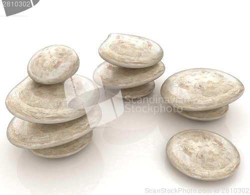 Image of Glossy spa stones. 3d icon 