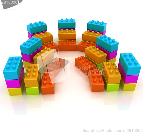 Image of Building blocks on white 