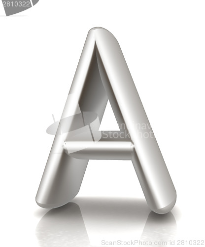 Image of 3D metall letter "A"