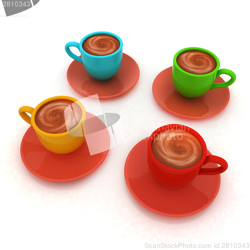 Image of Coffee cups on saucer